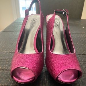 City Street pink glitter heels women’s size 10